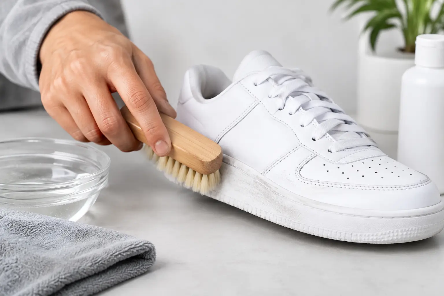 Cleaning White Sneaker Midsoles Without Damage