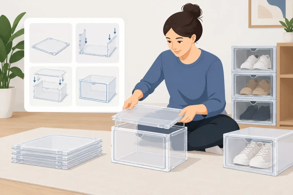 How to Assemble Shoe Storage Boxes Correctly